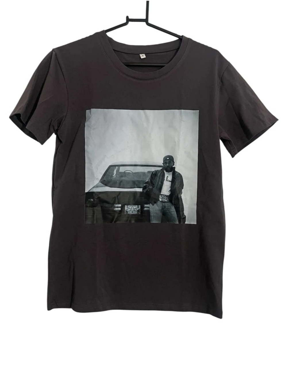 8- Men's Black Graphic Crewneck T-Shirt - Photo Print